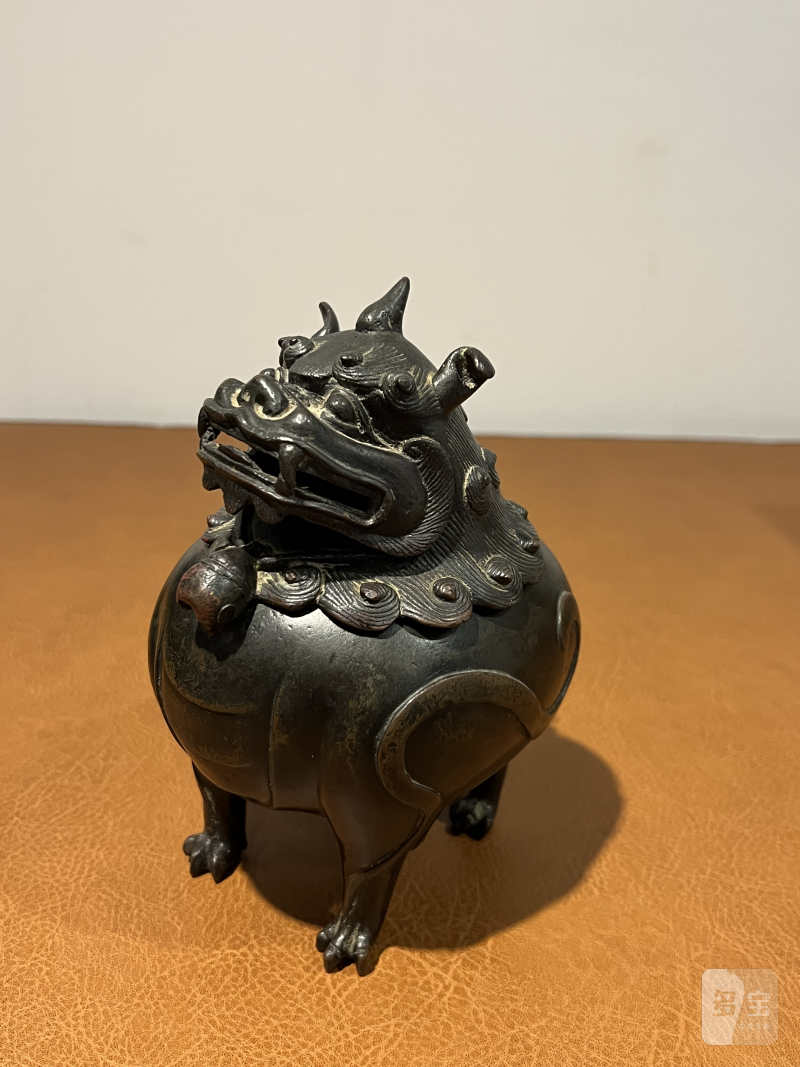 明 铜甪端香薰 - 图3